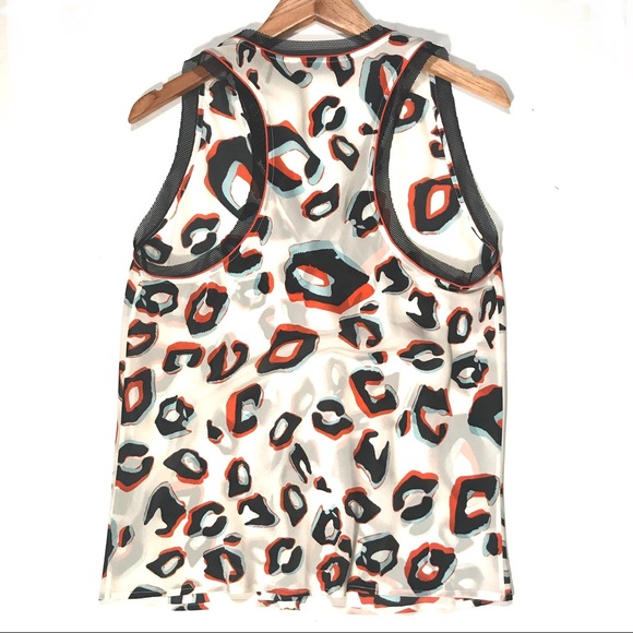 L.A.M.B Silk Tank Top Leopard Print Racer Back - Picture 4 of 7